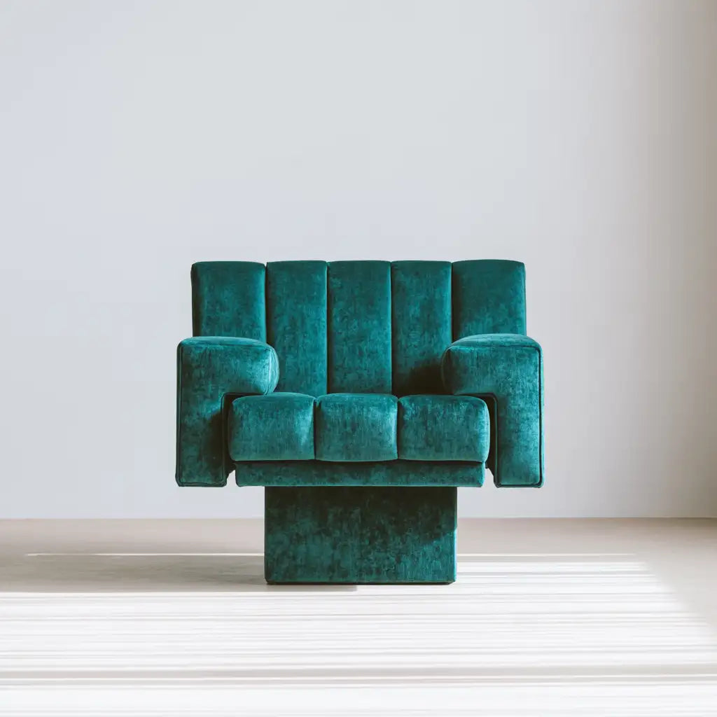 Poltrona reclinabile dal design essenziale, verde, per la casa