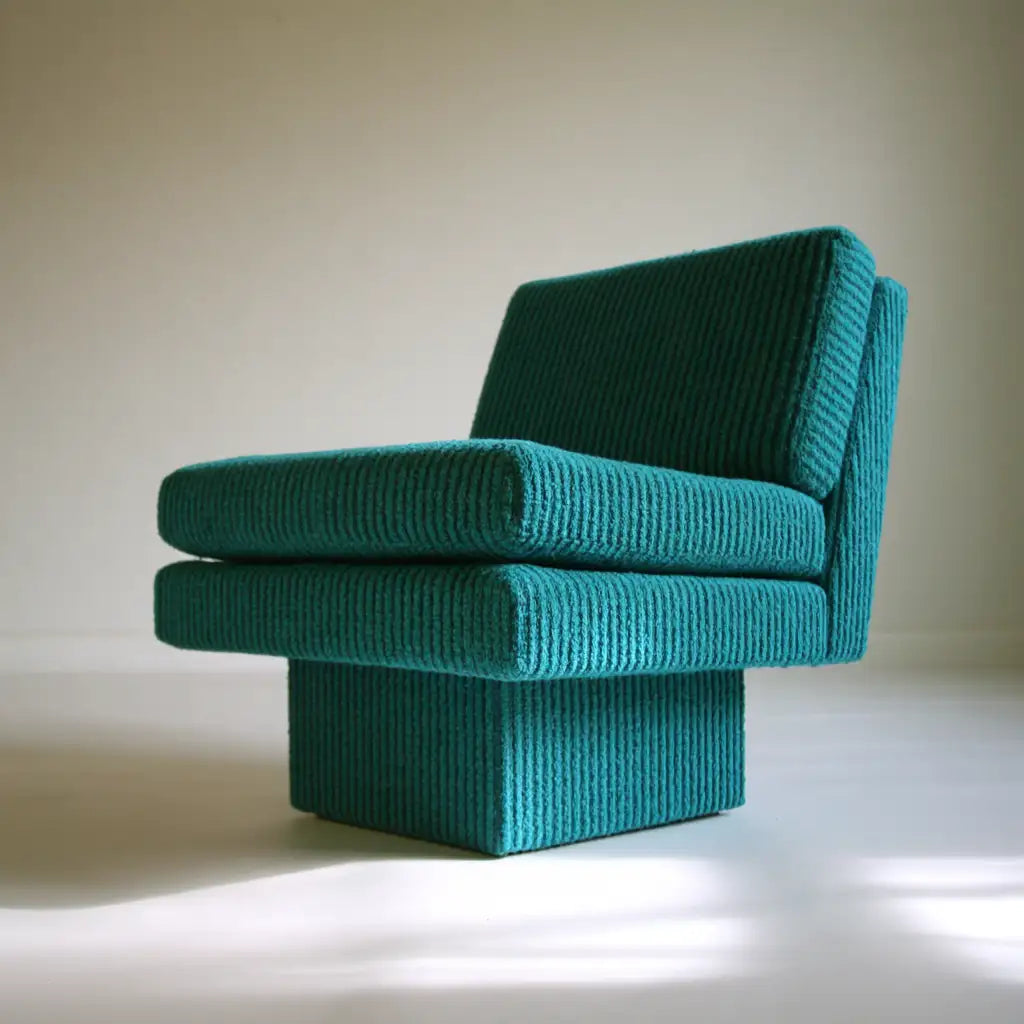Poltrona reclinabile dal design essenziale, verde, per la casa