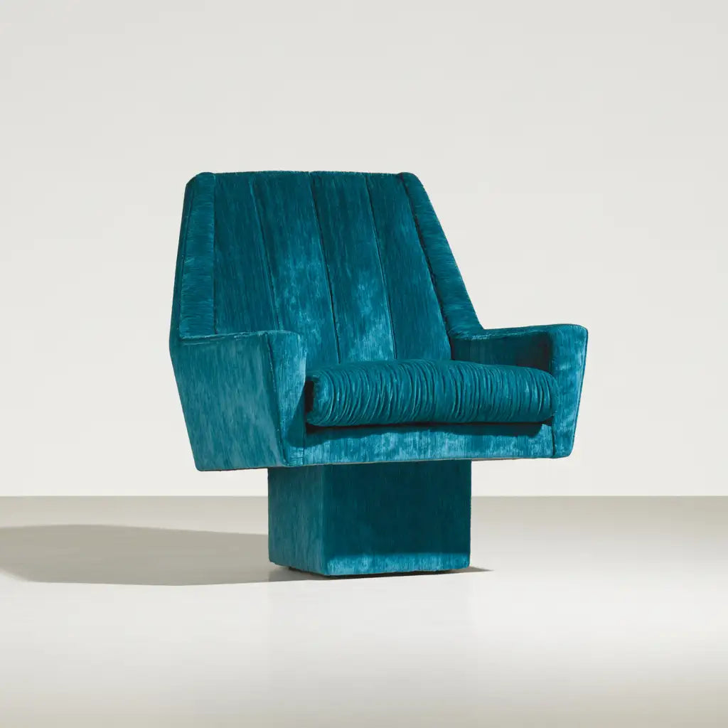 Poltrona reclinabile dal design essenziale, verde, per la casa